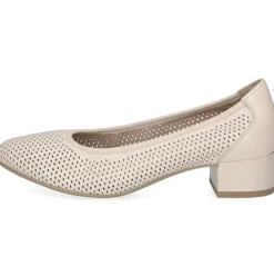 Caprice Pumps Leder Lasercuts H- Weite beige S14 9-22501-42