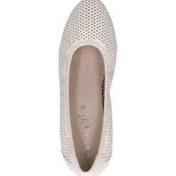 Caprice Pumps Leder Lasercuts H- Weite beige S14 9-22501-42