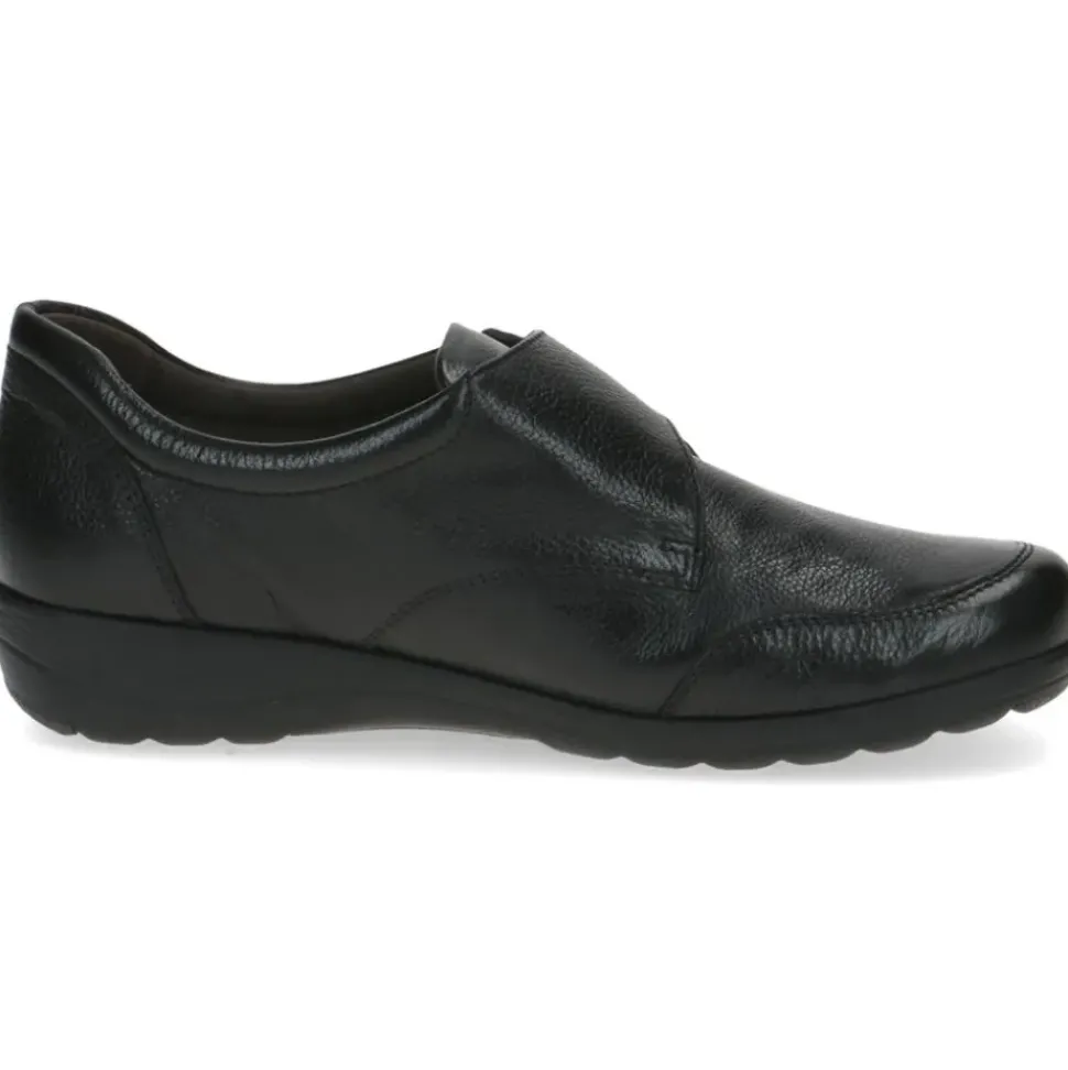 Caprice Slipper Leder Mehrweite "H" Wechselfußbett schwarz S23 9-24706-41