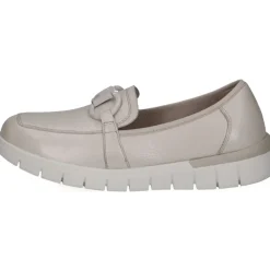 Caprice Slipper Loafer Leder Kettendetail H- Weite Wechselfußbett beige S14 9-24700-42