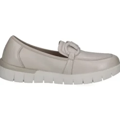 Caprice Slipper Loafer Leder Kettendetail H- Weite Wechselfußbett beige S14 9-24700-42