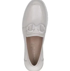 Caprice Slipper Loafer Leder Kettendetail H- Weite Wechselfußbett beige S14 9-24700-42