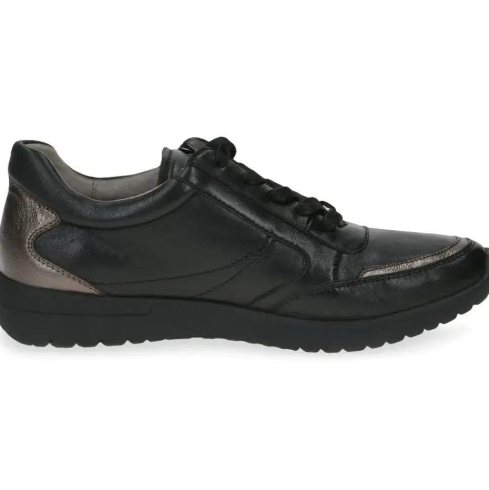 Caprice walking on Air Damen Sneaker Leder Wechselfußbett AIRMOTION schwarz S13 9-9-23765-20