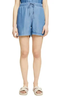 EDC Aus TENCEL™: Shorts in Denimoptik blau NOS 993CC1C305