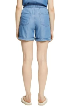 EDC Aus TENCEL™: Shorts in Denimoptik blau NOS 993CC1C305