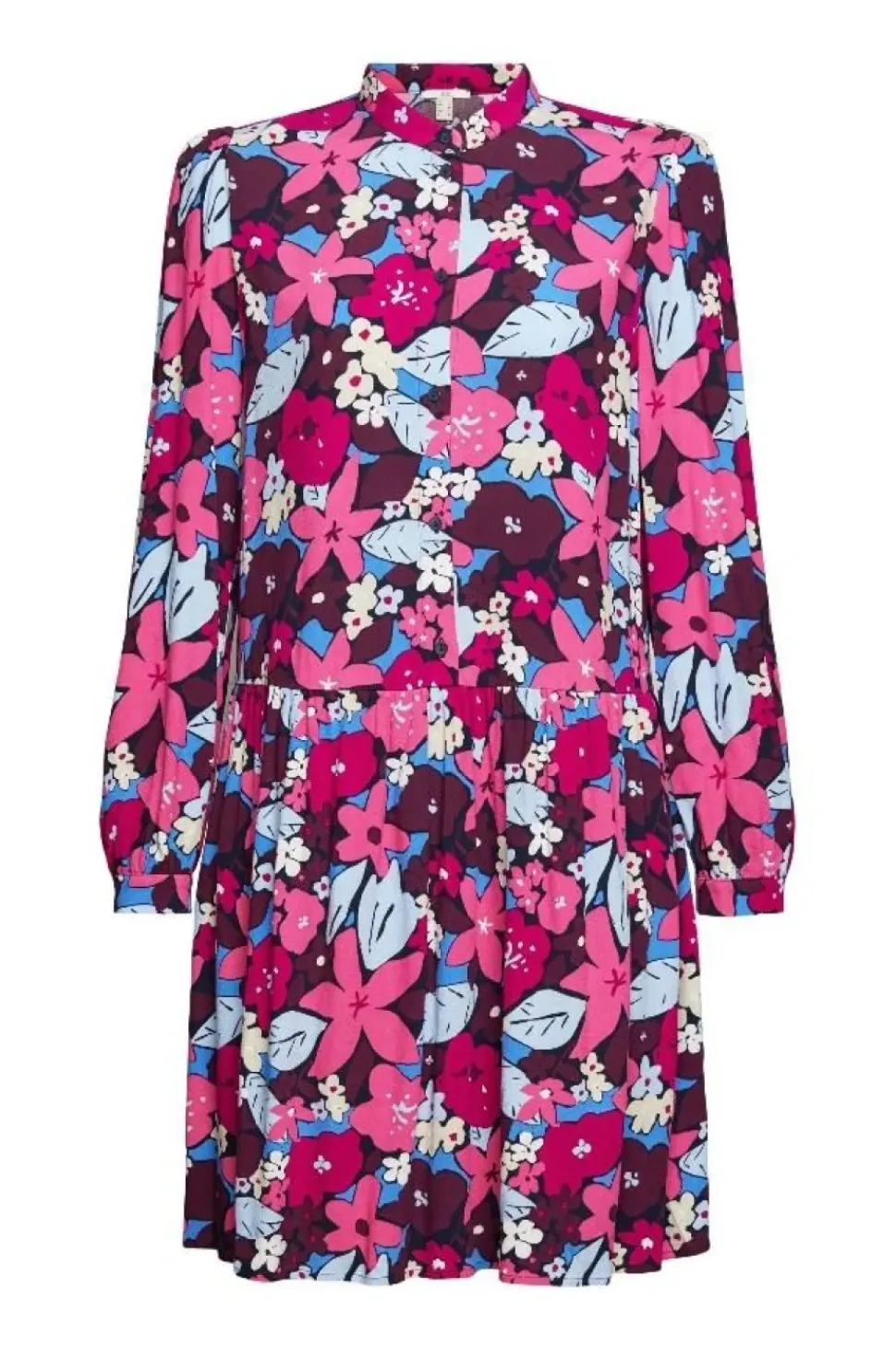 EDC Blusenkleid mit Blumen-Print; LENZING™ ECOVERO™ 032CC1E306
