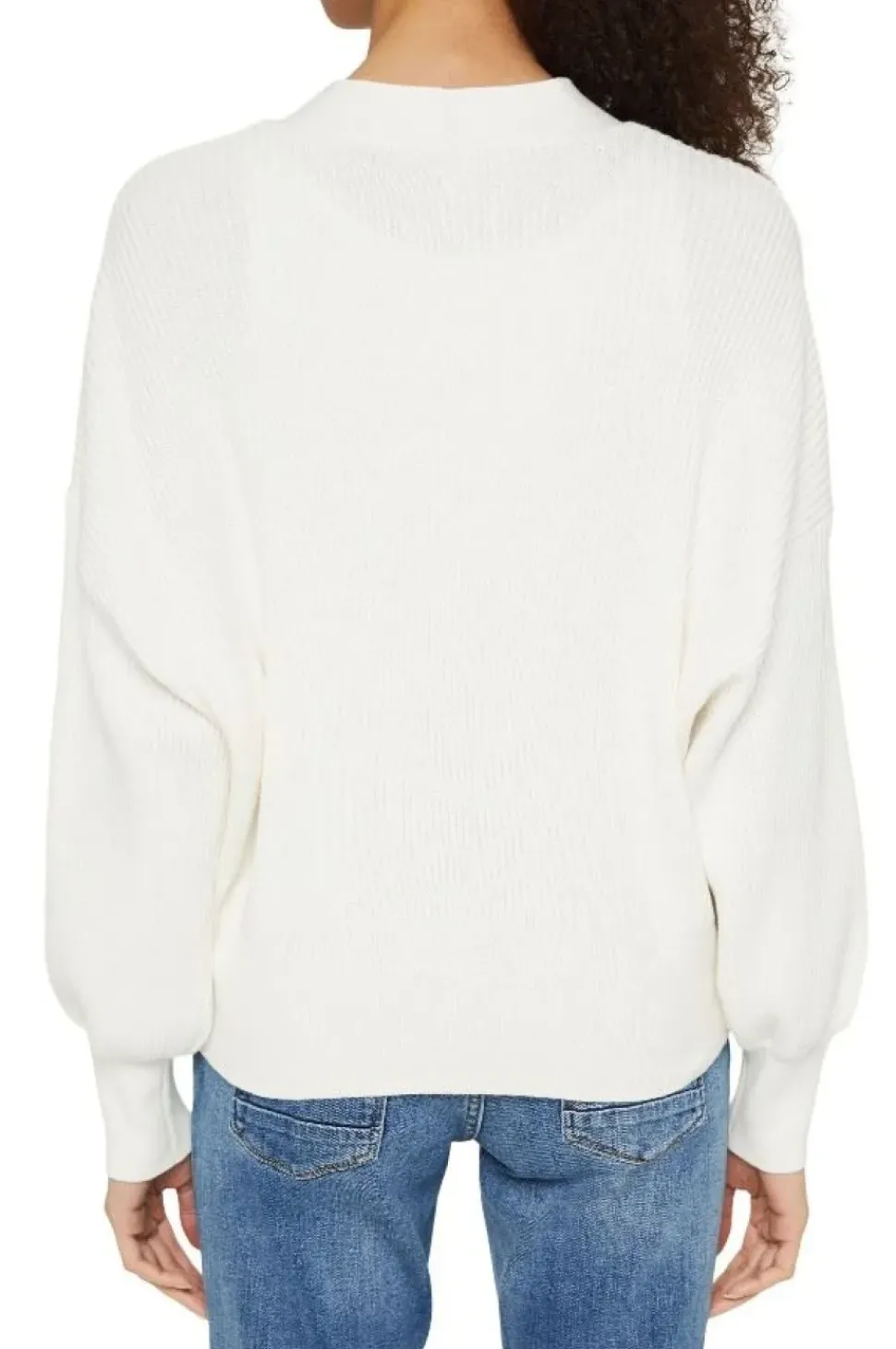 EDC Cardigan Strickjacke Biobaumwolle weiß S12 992CC1I302