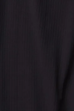 EDC Geripptes zweiteiliges Longsleeve schwarz S23 092CC1K319
