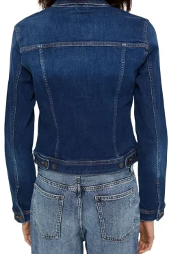 EDC Jeansjacke im Used-Look, Organic Cotton Denim NOS 991CC1G301