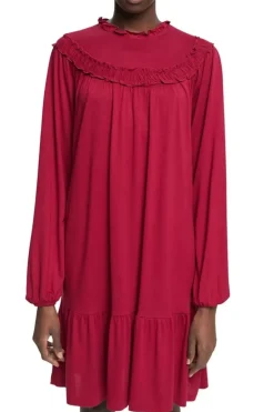 EDC Minikleid aus Strick, LENZING™ ECOVERO™ rot S23 112CC1E312