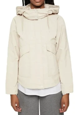 EDC Outdoor Jacke recycelt wasserabweisend beige S12 012CC1G301