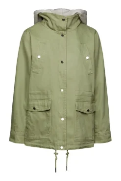 EDC Parka mit Kapuzeneinsatz aus Jersey grün S23 013CC1G309