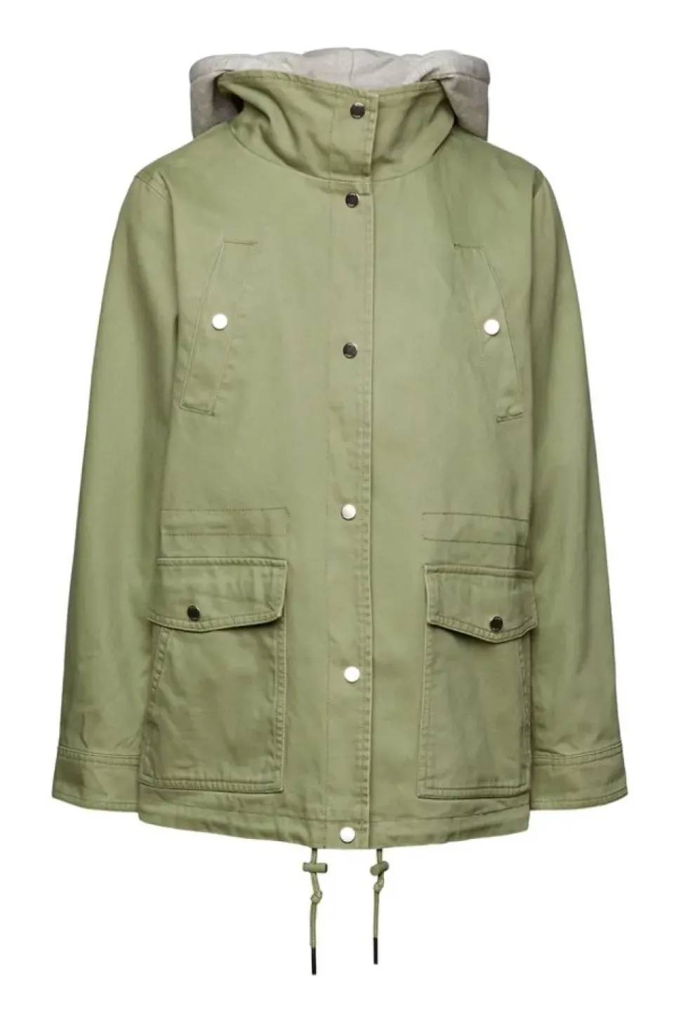 EDC Parka mit Kapuzeneinsatz aus Jersey grün S23 013CC1G309