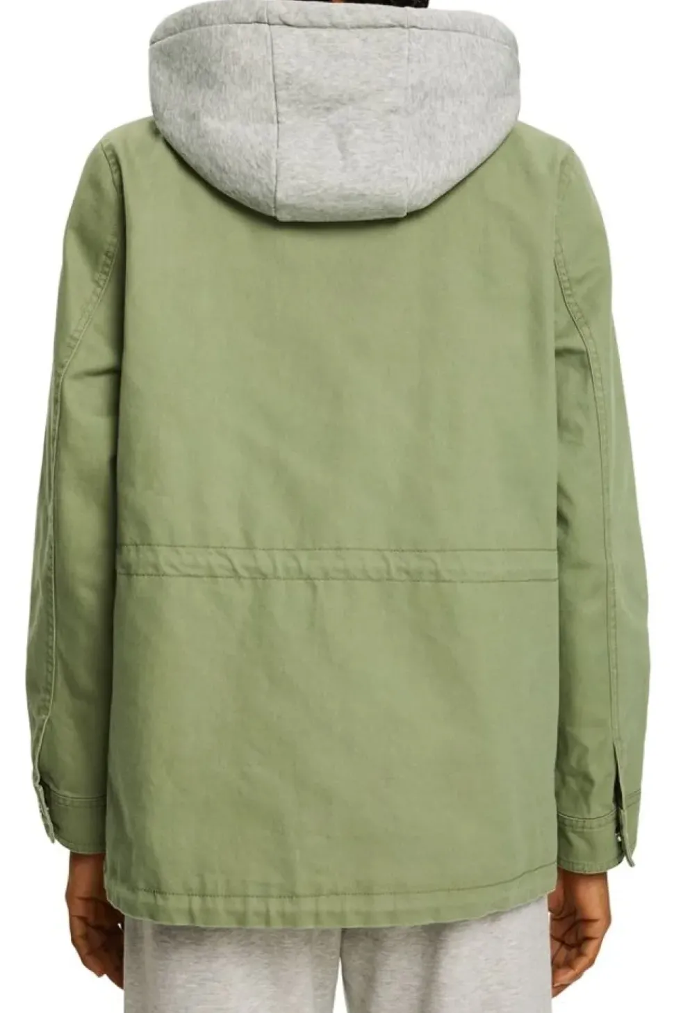 EDC Parka mit Kapuzeneinsatz aus Jersey grün S23 013CC1G309