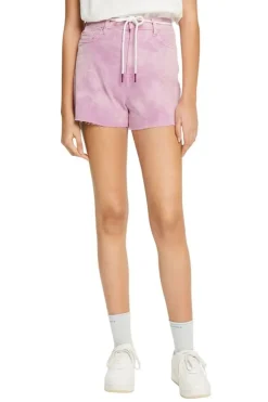 EDC Shorts kurze Hose Batik-Waschung blau, liula S22 052CC1C310