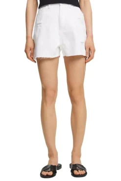 EDC Shorts kurze Hose used- Look weiß S22 052CC1C305