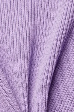 EDC Strick- Cardigan Knopfleiste V- Ausschnitt Boxy-Schnitt blau, lila S12  992CC1I317