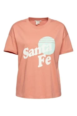 EDC T- Shirt Print Baumwolle weiß blau orange S22 062CC1K314