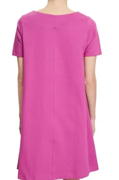 ESPRIT ausgestelltes T-Shirt-Kleid aus Bio-Baumwoll-Mix 032EE1E325
