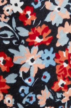 Esprit Bedrucktes Minikleid aus Jersey, 100 % Baumwolle blau S23 043EE1E319