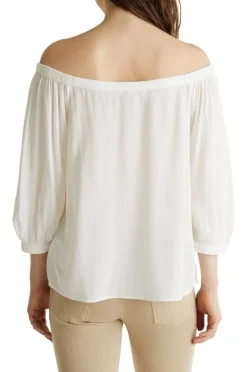 Esprit Bluse Carmen 3/4 Arm weiß orange 030EE1F318
