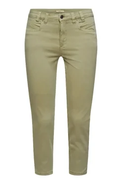 ESPRIT Caprihose seitliche Saumschlitze weiß, grün S12 042EE1B328