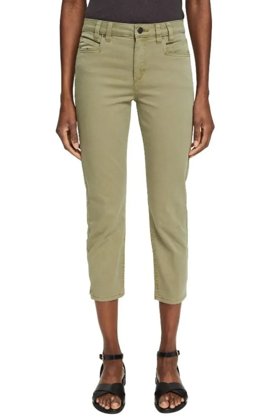 ESPRIT Caprihose seitliche Saumschlitze weiß, grün S12 042EE1B328