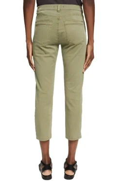 ESPRIT Caprihose seitliche Saumschlitze weiß, grün S12 042EE1B328