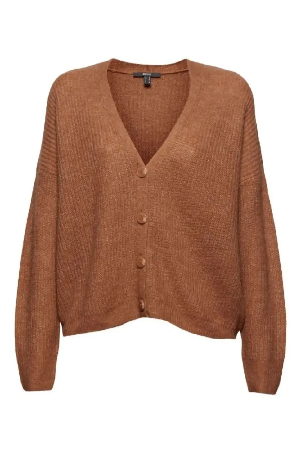 ESPRIT Cardigan aus Rippstrick mit Wolle/Alpaka 991EO1I310