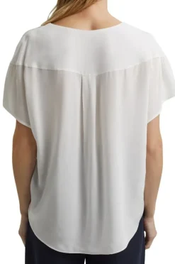 ESPRIT COLLECTION kurzarm Bluse weiß 041EO1F309