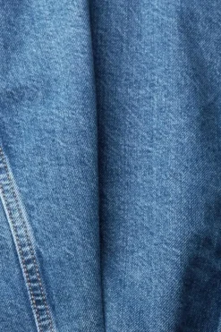 ESPRIT Denim-Jacke reine Baumwolle Schlaufe am Saum blau NOS 992EE1G311