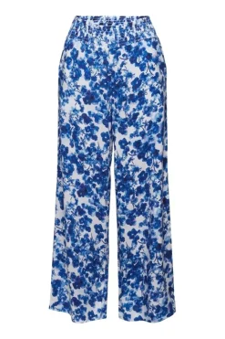 Esprit Gemusterte Pull-on-Hose mit weitem Bein orange, blau S23 043EE1B339