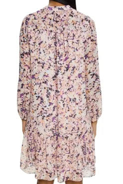 ESPRIT Gemustertes Minikleid aus Chiffon lila NOS 993EO1E304
