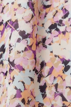 ESPRIT Gemustertes Minikleid aus Chiffon lila NOS 993EO1E304