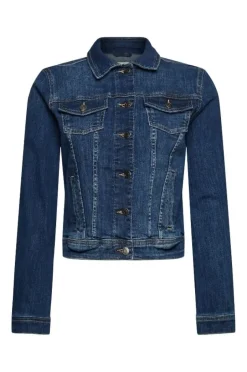 ESPRIT Jeansjacke Used- look blau S12 992EE1G301