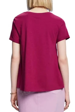 Esprit Klassisches Rundhals-T-Shirt blau, pink S23 053EE1K302