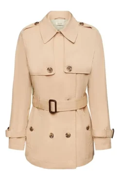Esprit Kurzer Trenchcoat mit Gürtel beige, grün, schwarz S23 013EE1G330