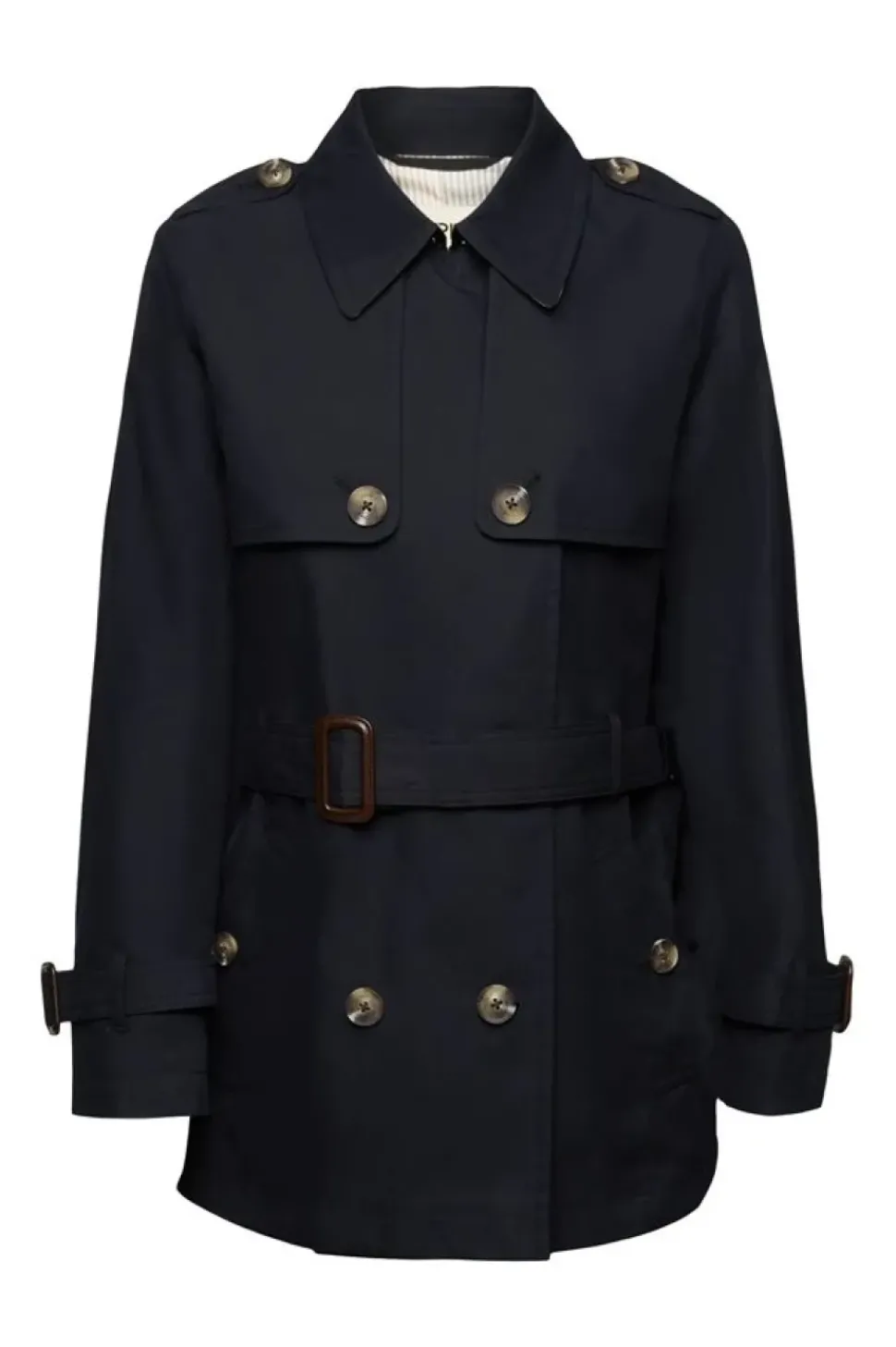 Esprit Kurzer Trenchcoat mit Gürtel beige, grün, schwarz S23 013EE1G330
