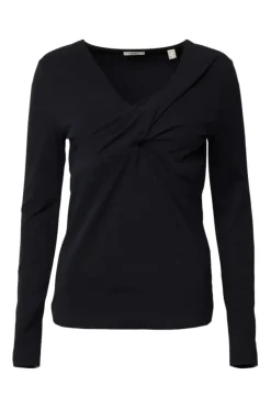 Esprit Longsleeve in Wickel-Optik rot, schwarz S23 122EE1K315