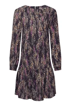 Esprit Minikleid mit Muster und Cut-out schwarz S23 102EE1E325
