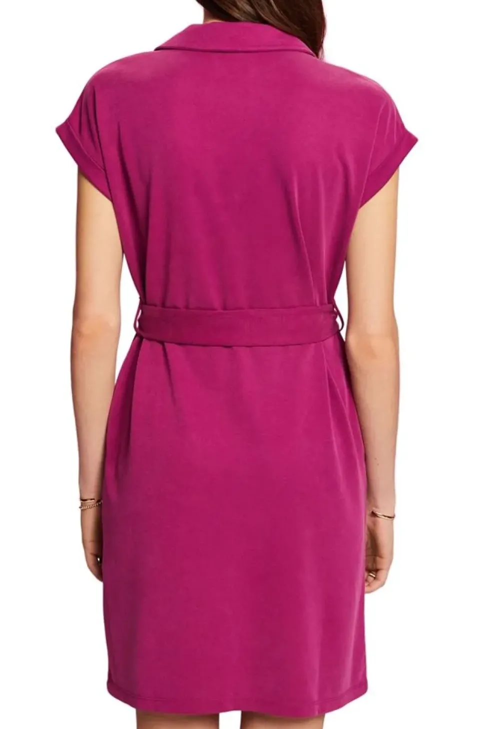 Esprit Strickkleid mit Bindegürtel, TENCEL™ pink S23 043EE1E334