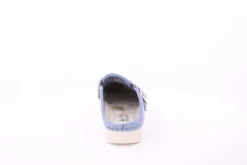 Fuß Bequem Damen Hausschuh Pantolette Zierschnalle rosa, blau S23 1100/01
