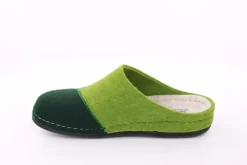 Fuß Bequem Damen Hausschuh Pantolette grün S23 106/01-184