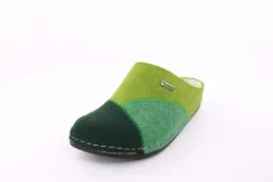 Fuß Bequem Damen Hausschuh Pantolette grün S23 106/01-184