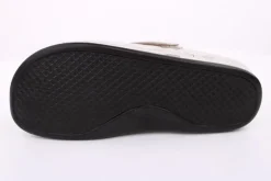 Fuß Bequem Damen Pantolette Clog Leder Gelkissen gemustert beige S14 1038