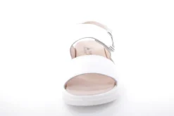 Fußbequem Damen Sandale Leder Wechselfußbett weiß S13 6006/1