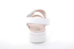 Fußbequem Damen Sandale Leder Wechselfußbett weiß S13 6006/1