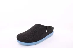 Fuß Bequem Herren Hausschuh Pantolette Wechselfußbett blau, schwarz S23 801/01