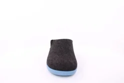 Fuß Bequem Herren Hausschuh Pantolette Wechselfußbett blau, schwarz S23 801/01
