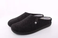 Fuß Bequem Herren Hausschuh Pantolette Wechselfußbett blau, schwarz S23 801/01
